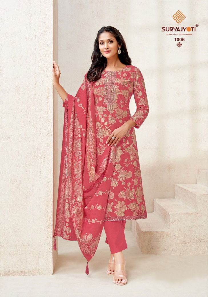 Kora Vol 1 By Suryajyoti Neck Embroidery Designer Dress Material Manufacturers
